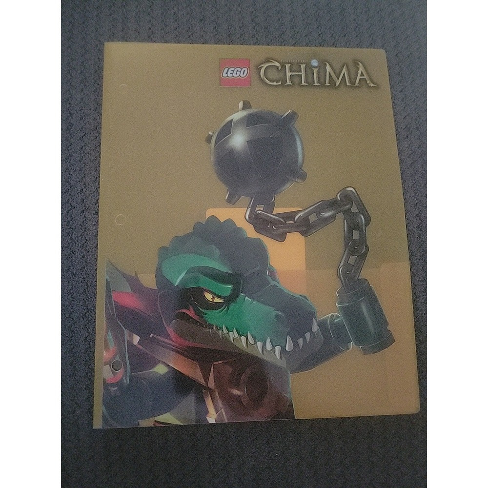 Lego Legends of Chima 3-Ring Pocket Folder 12"H x 9.5"W - New